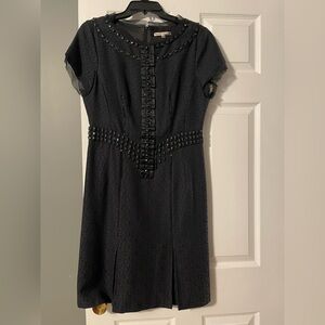 Nanette Lepore Black Mini Dress with Embellishments
